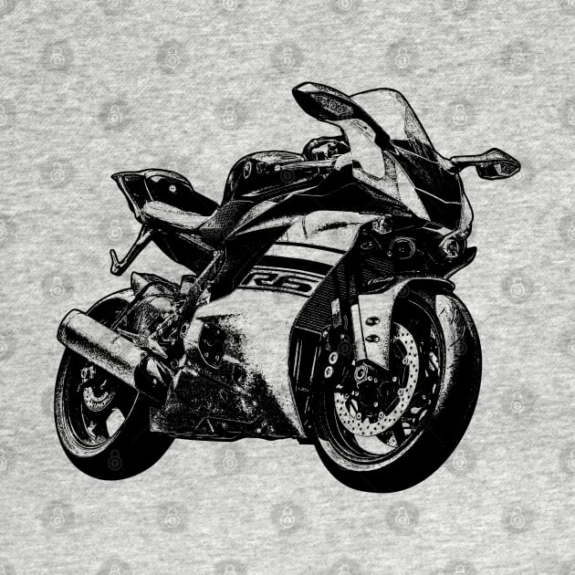 YZF R6 Bike Sketch Art by KAM Std